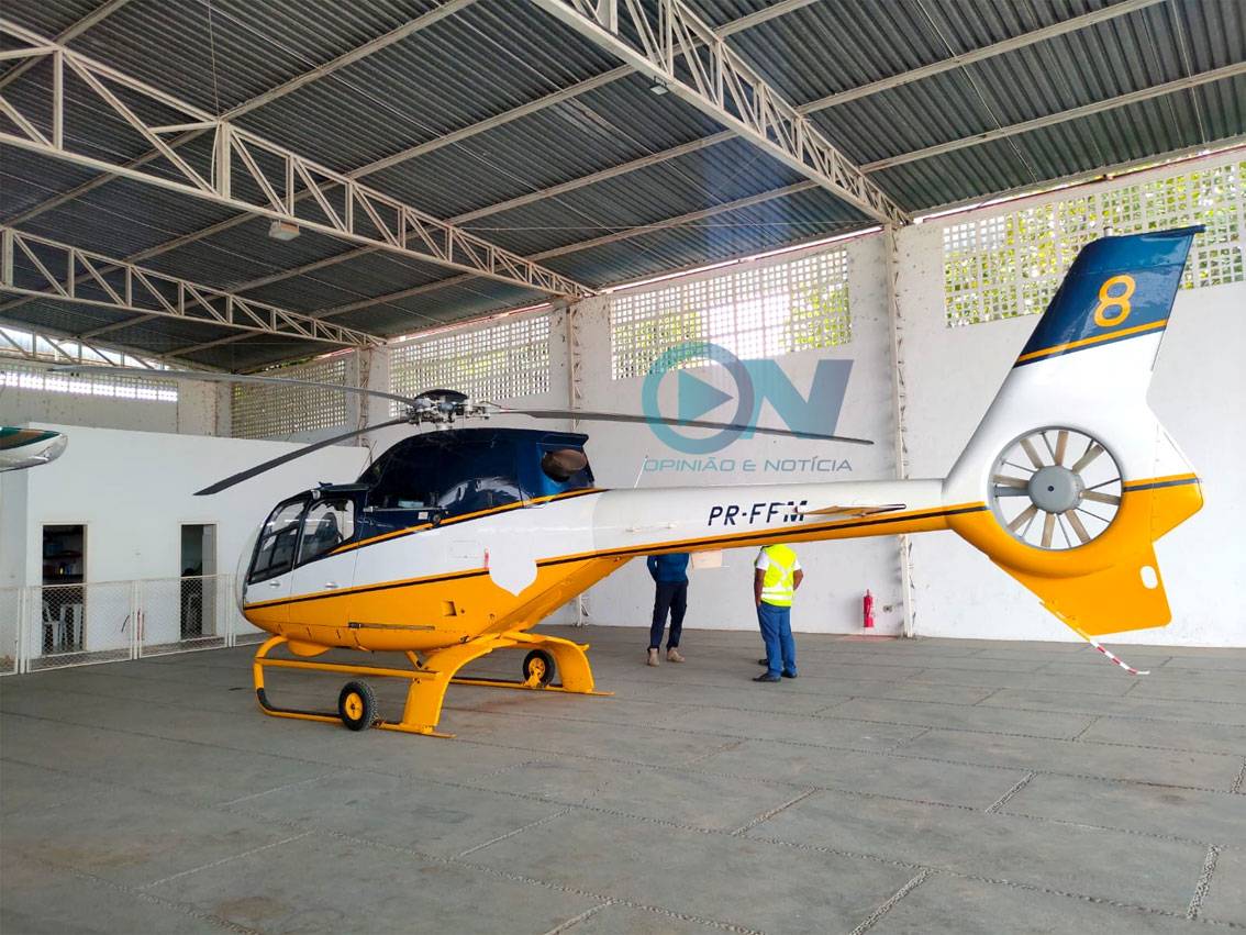 Novo helicóptero chega ao Piauí para fortalecer segurança na região de Parnaíba